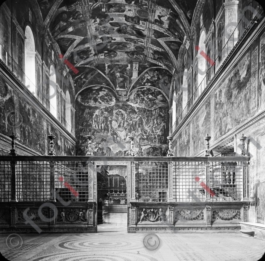 Sixtinische Kapelle | Sistine Chapel - Foto foticon-simon-037-014-sw.jpg | foticon.de - Bilddatenbank für Motive aus Geschichte und Kultur